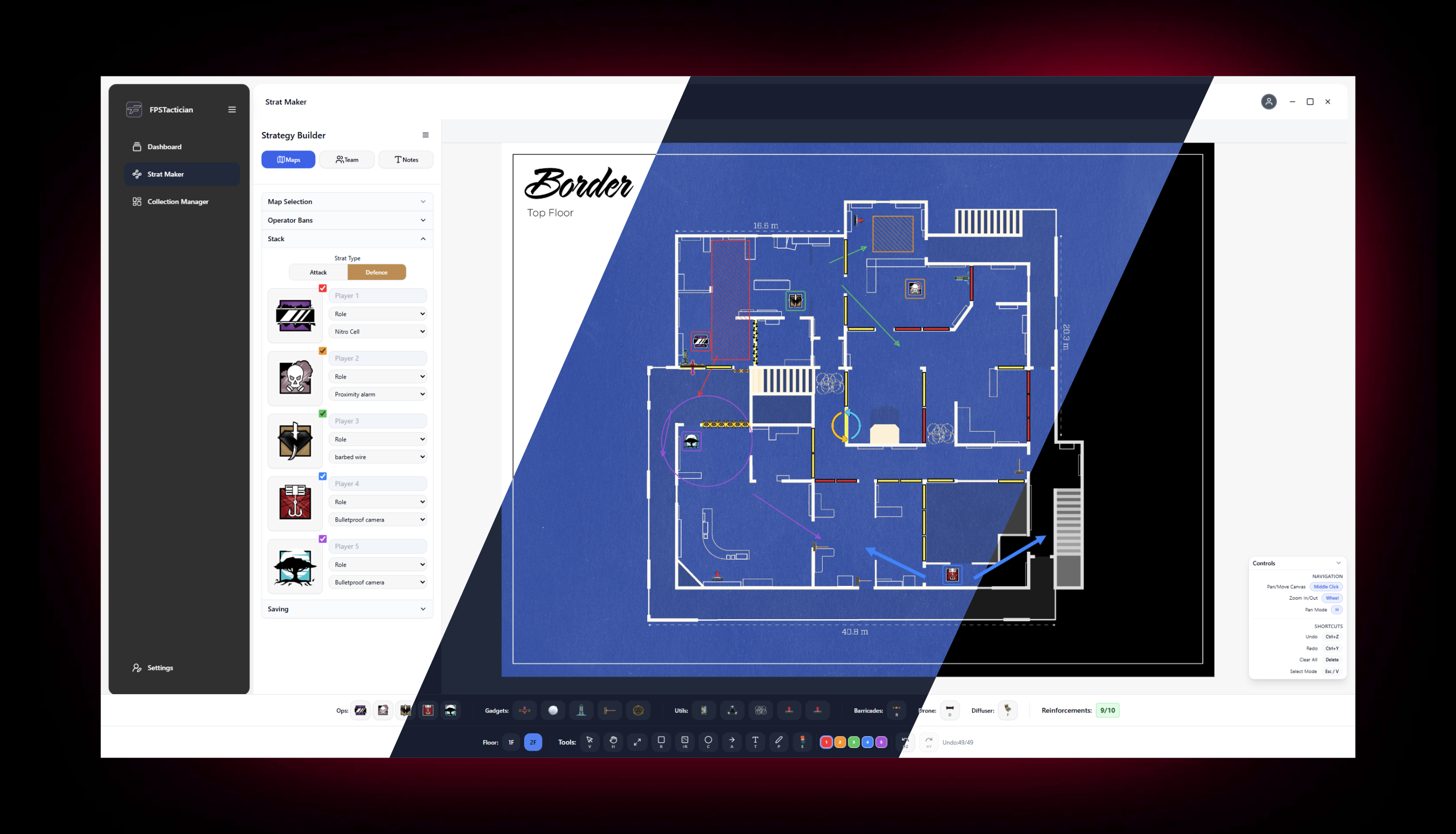 FPS Tactician strategy maker interface